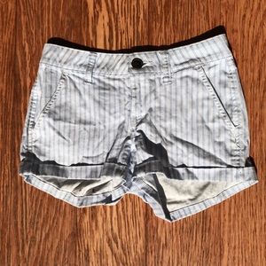 Blue and white stripe shorts